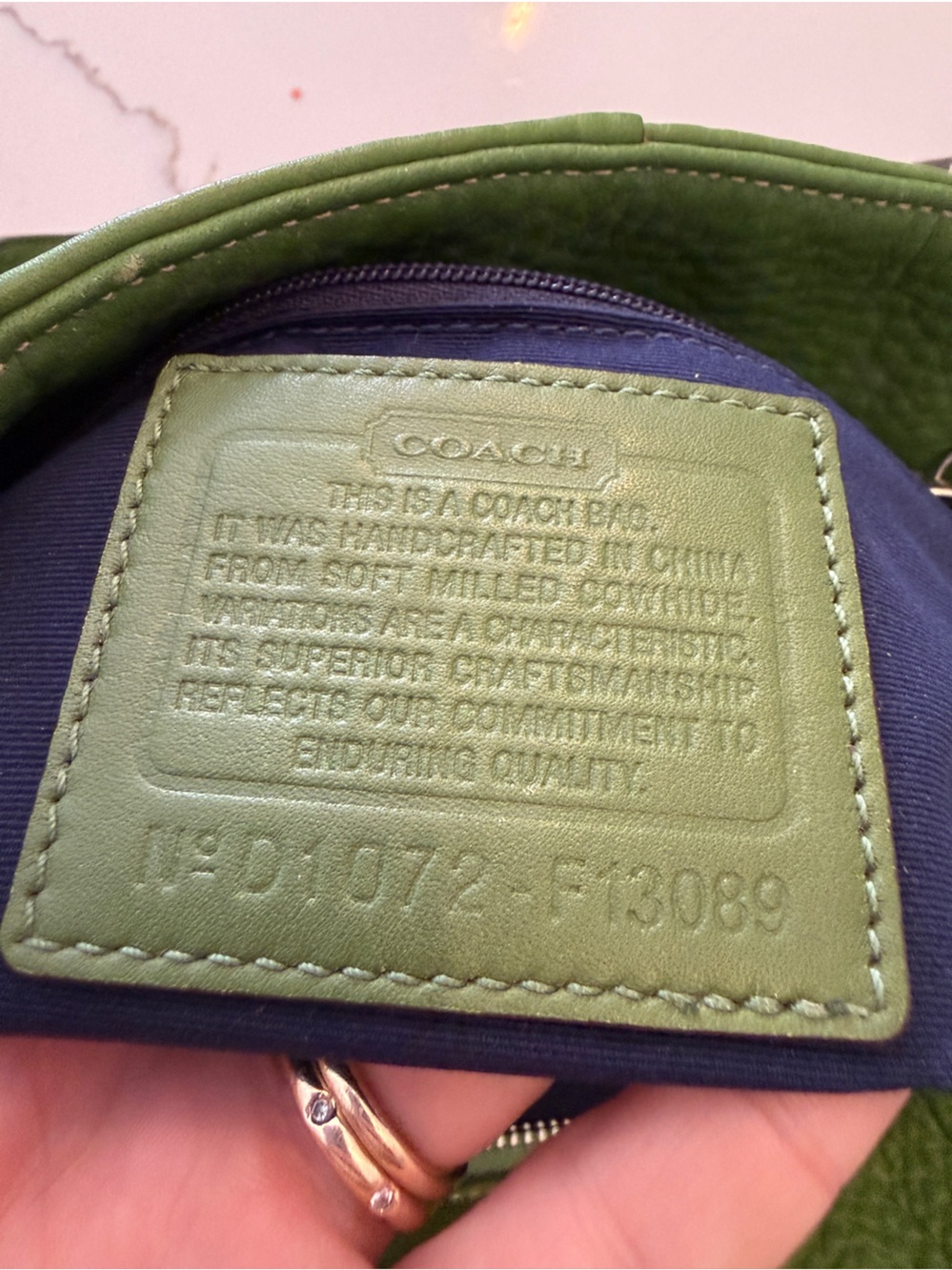 Coach Hamilton Y2K Vintage Green leather tote - Picture 4 of 9